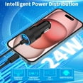 thumbnail image 4 of for iPhone 16 Car Charger Fast Charging, Braveridge 4.8A USB Car Power Cigarette Lighter USB-C Car Charge with 6FT Type-C Coiled Cable for iPhone 16/16 Plus/16 Pro Max/15/15 Pro/iPad, 4 of 9