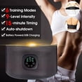 thumbnail image 2 of Intelligent Unisex USB Rechargeable EMS Fitness Trainer Belt LED Display Electrical Muscle Stimulator Abdominal Muscle, 2 of 8