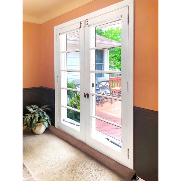 Faux Suede Extra Long Draft Dodger Weighted Door/Window Breeze Guard