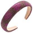 thumbnail image 2 of Minjewel Valentine's Day Sparkling Heart Headband for Women, Sky Rhinestone Wide Brim Elegant Hairband, Colorful Party & Wedding Hair Accessory,A, 2 of 3
