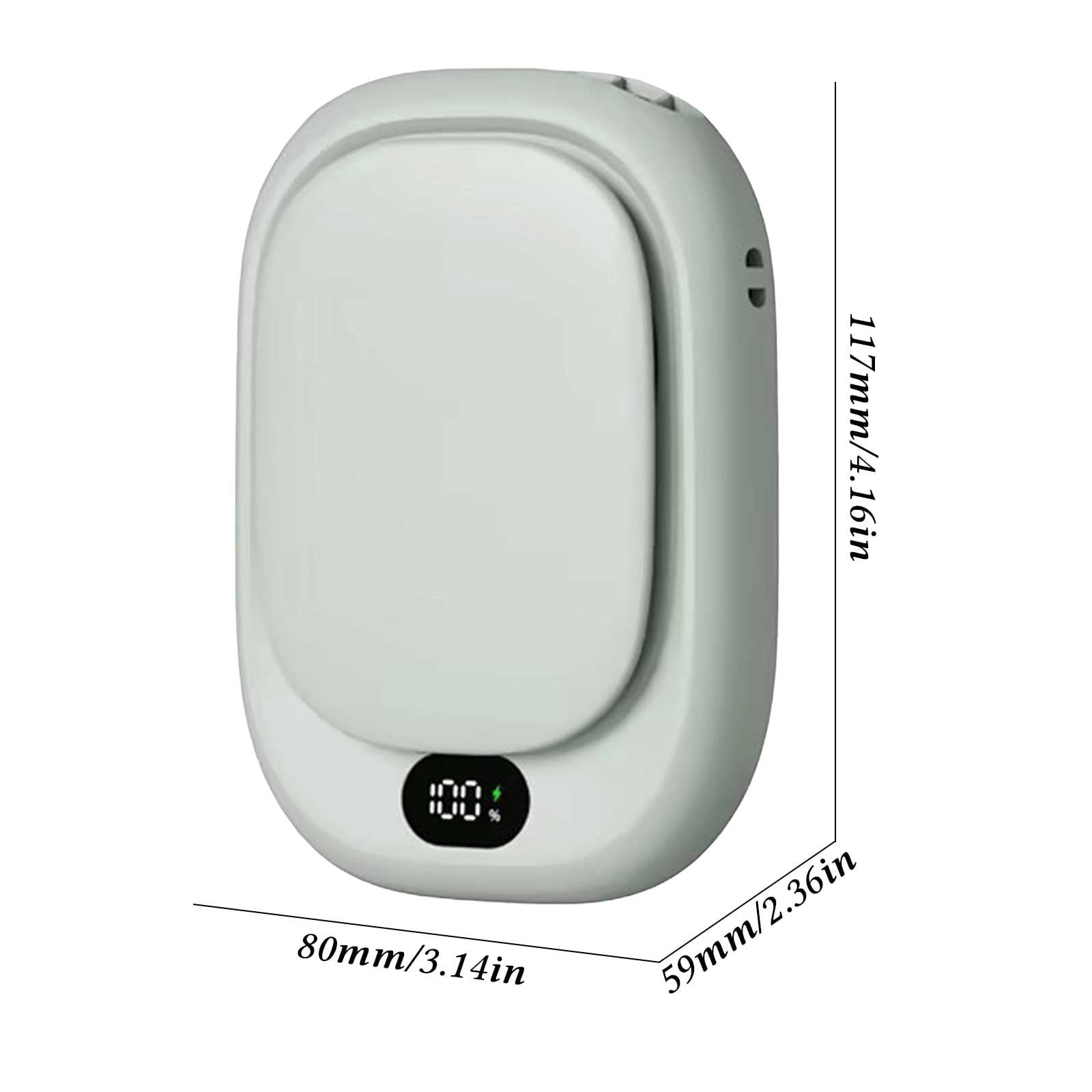 2-in-1 Rechargeable Hand Warmer 10000mAh Bank Digital Display Fast Heating Adjustable Temperature Winter Portable Pocket Heater Safe Overheat Protection Winter Warmth Gift for Outdoor Commute Office