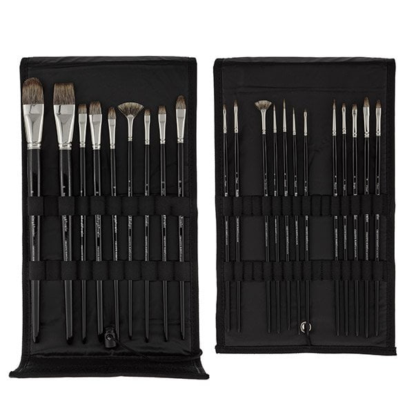 Creative Mark Hamburg Premier Paint Brushes Professional Artist Lacquered Long Handle Synthetic Blend Acrylic Paint Brush Handmade in Germany Filbert - Size 4 Single Brush