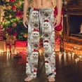 thumbnail image 2 of BOOMNY Christmas Men's Pajama Pants Wide Leg Pajamas Pants for Men Xmas Snowflake Graphic Soft Pj Bottoms Pant With Pockets Cozy Homewear Loungewear, 2 of 4