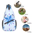 thumbnail image 3 of ZNDUO Sling Bag, Men Shoulder Backpack Small Cross Body Chest Sling Backpack-Star Snowflake Blue Pattern, 3 of 8