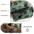 thumbnail image 6 of 2'x6' Rug Runners for Hallways Kitchen, Teal Brown Non Slip Entryway Beside Floor Carpet Runner, Pet Paw Printed Farmhouse Dog Claws Wood Grain Laundry Room Bedroom Throw Rugs Mat for Family Pet, 6 of 8