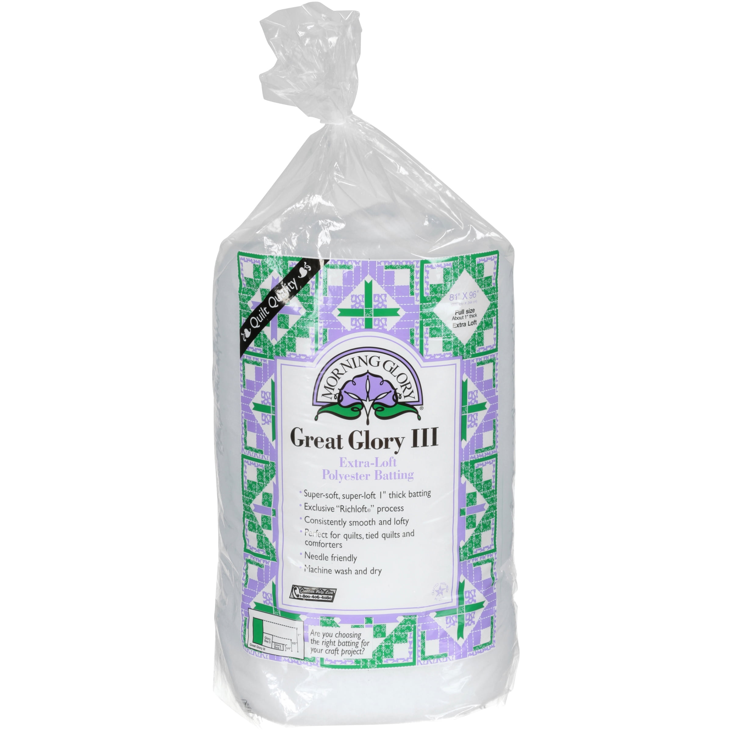 Morning Glory 96" x 81" By the Yard Quilting Batting