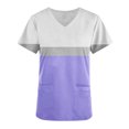 thumbnail image 5 of Liquidation d'Été! Chemises à Manches Courtes WRKEKC pour Femmes, Mode Décontractée pour Femmes, Robe d'Infirmière à Manches Courtes avec Poche et Col en V Imprimé, 5 of 5