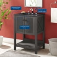 thumbnail image 4 of Sink Vanity Cabinet, Wood, Grey Gray Black, Modern Contemporary Urban Design, Hotel Bedroom Bathroom Master Suite Guest, 4 of 10