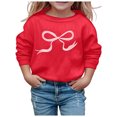 thumbnail image 3 of Tiijoy Big Girls Sweatshirt Bow Print Crew Neck Pullover Sweatshirts, Sizes 13-14, 3 of 3