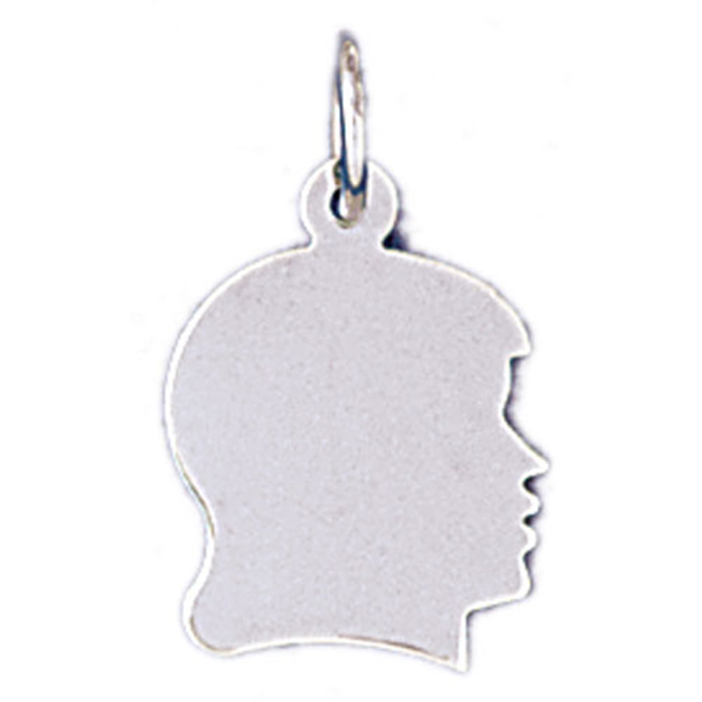Silver Yellow Plated Hand-cut Pendant 23mm
