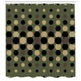 thumbnail image 3 of Ambesonne Olive Green Shower Curtain, Halftone Circles, 69"Wx70"L, Multicolor, 3 of 3