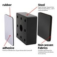 thumbnail image 3 of Ezprotekt 1.2 Inch Bed Risers - Solid Steel Bed or Furniture Post, Creates an Additional 1.2" of Height or Storage! Heavy-Duty Table, Chair, Desk or Sofa Riser (Square,1.2 Inch Black), 3 of 5