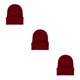 thumbnail image 5 of Qarigey Beanie Hat Gorras de punto Skullcap Headgear Accesorios para el cabello Jujube Red Type1 NO1, 5 of 6
