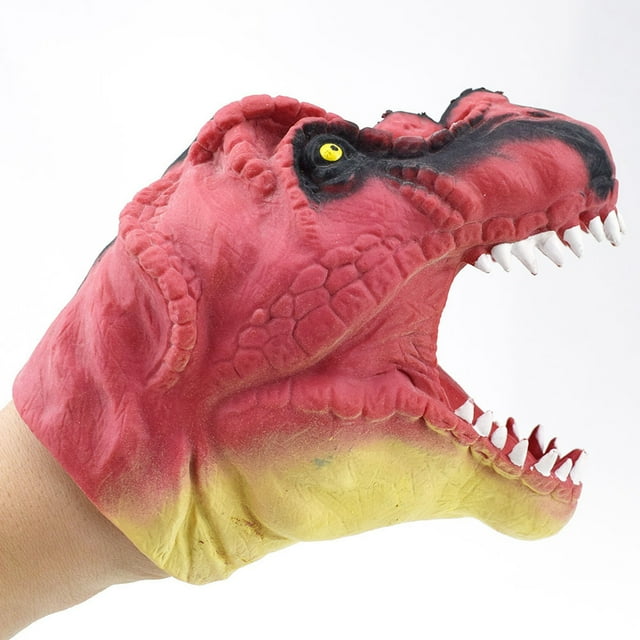 BotaniNest Soft Doll Dinosaure Hand Puppets Figure Rubber Realistic Head Animal Arm Dino
