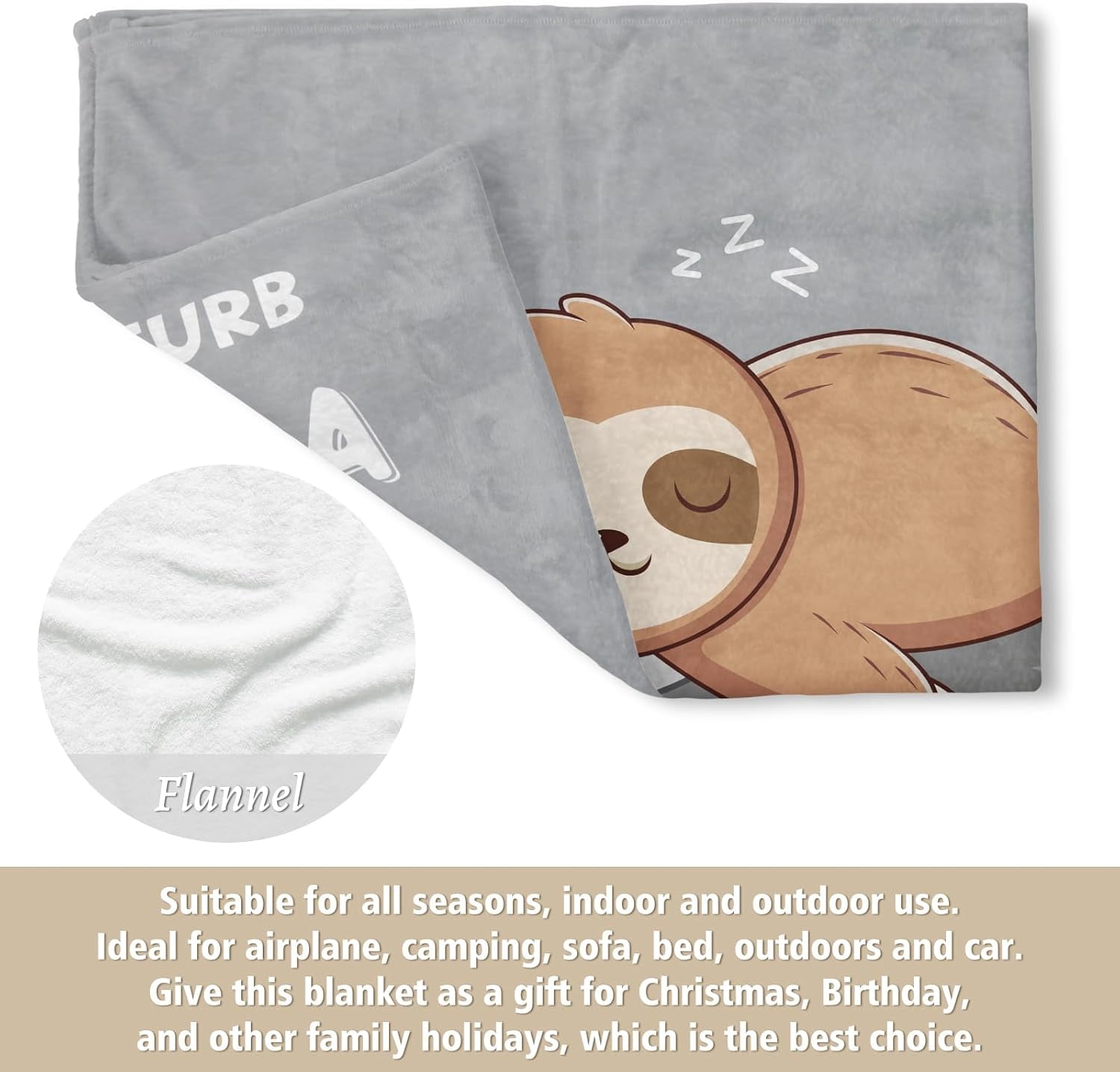 Funny Grandma Birthday Gifts, Grandma is Charging Sloth Blanket, Gift for Grandmas from Grandkids, Grandmas Gifts for Christmas Mothers Day, Super Soft Blanket for Grandmother