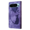 thumbnail image 6 of Allytechgroup Google Pixel 9 Pro XL Case Wallet, Cute Cat Heart Stylish PU Leather Flip Cover Stand Magnetic Closure Bumper Shockproof Phone Case for Google Pixel 9 Pro XL, Purple, 6 of 10