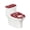 Heart Polka Dots, variant on HELLHERO Heart Confetti Red Universal Adjustable Elastic Edge Elastic Fabric Toilet Lid Covers Set Gift Reusable Easy to Clean 17x21 Inches 2 Piece Set