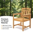 thumbnail image 6 of Ktaxon Fir Wood Dining Chair Accent Dining Chair with Vertical Slat Back Indoor Seating Teak, 6 of 8