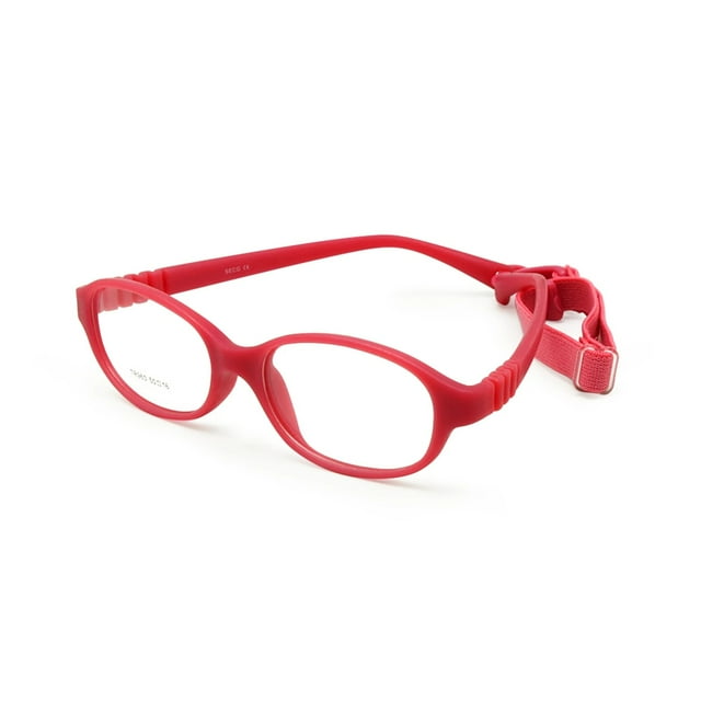 Montura de gafas ópticas para niños y niñas, de una sola pieza, sin tornillos, flexibles, tamaño 50/16, de 8 a 10 años