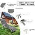 thumbnail image 4 of Topbuy Chaise Longue Pliante Rembourrée Inclinable Réglable Gris, 4 of 6
