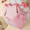 thumbnail image 5 of Zshosam Baby Girl Outfits Fall Baby Girl Clothes Newborn Fall Winter Outfit Ruffled Long Sleeve Romper Lace Dress Skirt Set Size 6 9 Months,(Pink 6-9 Months), 5 of 8