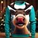 thumbnail image 2 of Playeras Negras Hombre Algodon Camiseta Con Capucha De Cuello Redondo De Navidad Para Hombre Reno Feliz Navidad, 2 of 3