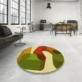 thumbnail image 4 of Ahgly Company Machine Washable Indoor Rectangle Transitional Mahogany Brown Area Rugs, 2' x 4', 4 of 7