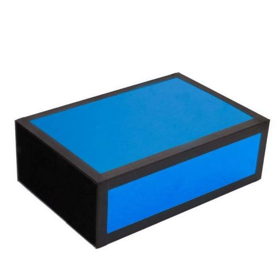Henrys Juggling Wooden Cigar Box - Bright Neon Colors (Neon Blue w/ Black)
