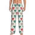 thumbnail image 1 of Balery Retro bows Pantalones de pijama para hombre, pijama ultraligero, pantalón de descanso-Medium, 1 of 6