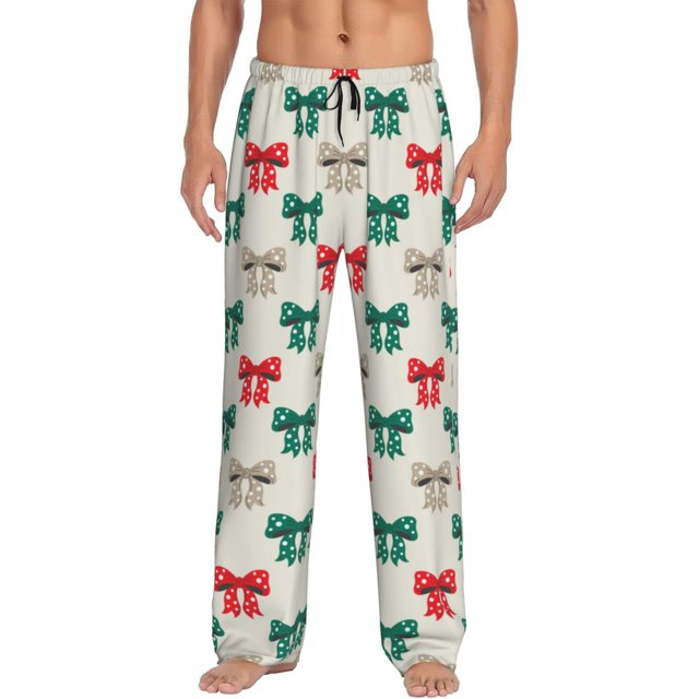 Balery Retro bows Pantalones de pijama para hombre, pijama ultraligero, pantalón de descanso-Medium