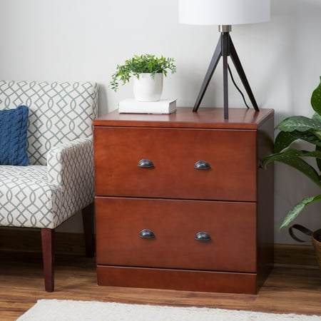 Rich Cherry Wood - Belham Living Cambridge Lateral Wood File Cabinet - Rich Cherry