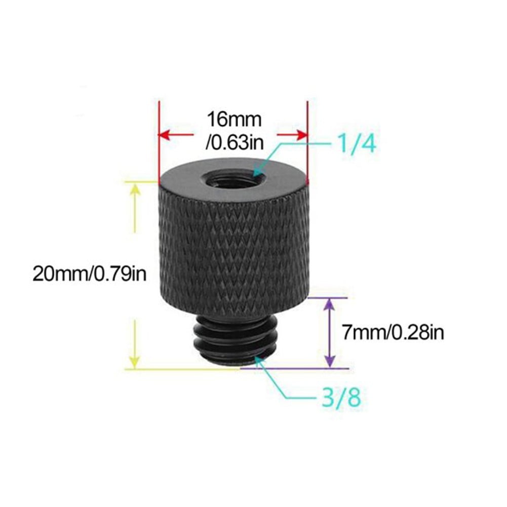 1/4 to 3/8 Inch Male to Female Thread Screw Tripod Plate Screw Mount