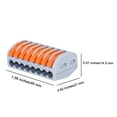 thumbnail image 2 of 10 Pieces tie Rod nut Wire Connector 8-Port PCT-218 Classified Conductor Compact Terminal Cable Connect, 2 of 5