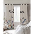 thumbnail image 4 of 4th of July Blackout Curtains for Bedroom Living Room Darkening Curtains 63 Inches Long Spring Floral Love Heart Independence Day Pastoral Window Curtain 2 Panels Set Window Treatment Drapes 42"x63", 4 of 9