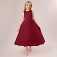 thumbnail image 5 of CPNG Girls' Sleeveless Lace & Tulle Flower Girl Dress – Pearl-Accented Bodice, Ruffled Ball Gown Skirt for Weddings, First Communions & Special Occasions, 5 of 9