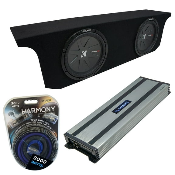 07-18 Jeep Wrangler JK Unlimited Kicker CompR CWR12 Dual 12 Sub Box HA-A1500.1