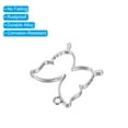 thumbnail image 4 of Uxcell Butterfly Shaped Alloy Open Back Bezel Pendants DIY Hollow Resin Frame, Silver Tone 10 Pack, 4 of 5
