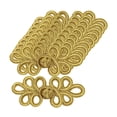 thumbnail image 3 of serony 10Pair Chinese Knots Frog Buttons Sewing Closure Fasteners Cloak Outfit Coat Gold, 3 of 9