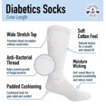 thumbnail image 3 of Yacht & Smith Loose Fit Non-Binding Soft Cotton Diabetic Crew And Ankle Socks, Bulk Value Pack, 3 of 7