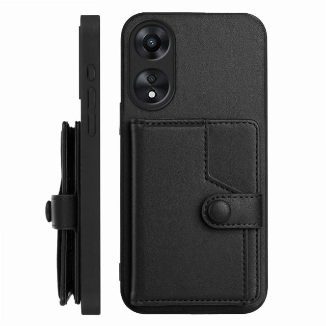 FOXDOCK Case for OPPO A79 5G RFID-Blocking Card Holder - Stylish Button Closure Design