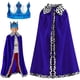 thumbnail image 1 of Capa de Príncipe para Niños, Capa Real de Rey Niño con Corona, Disfraz de Príncipe para Fiesta de Príncipe, Cosplay, Halloween, Día del Niño, Carnaval,, 1 of 5