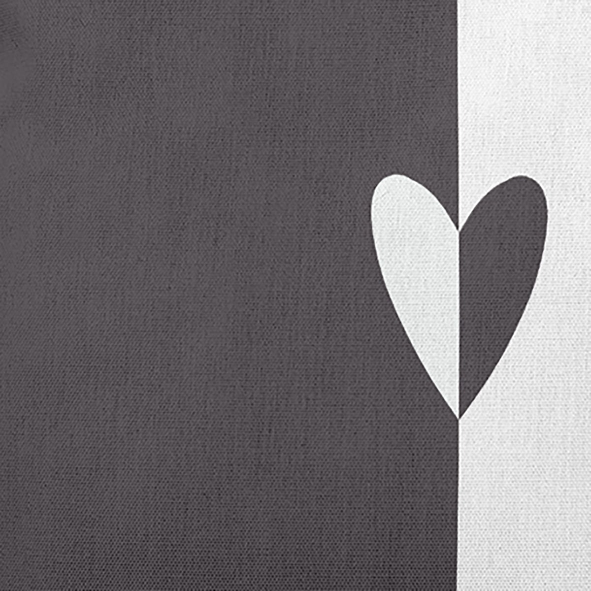 18" x 18" Simply Daisy Modern Heart Polyester Indoor/Outdoor Pillow, Dark Gray Qty 1