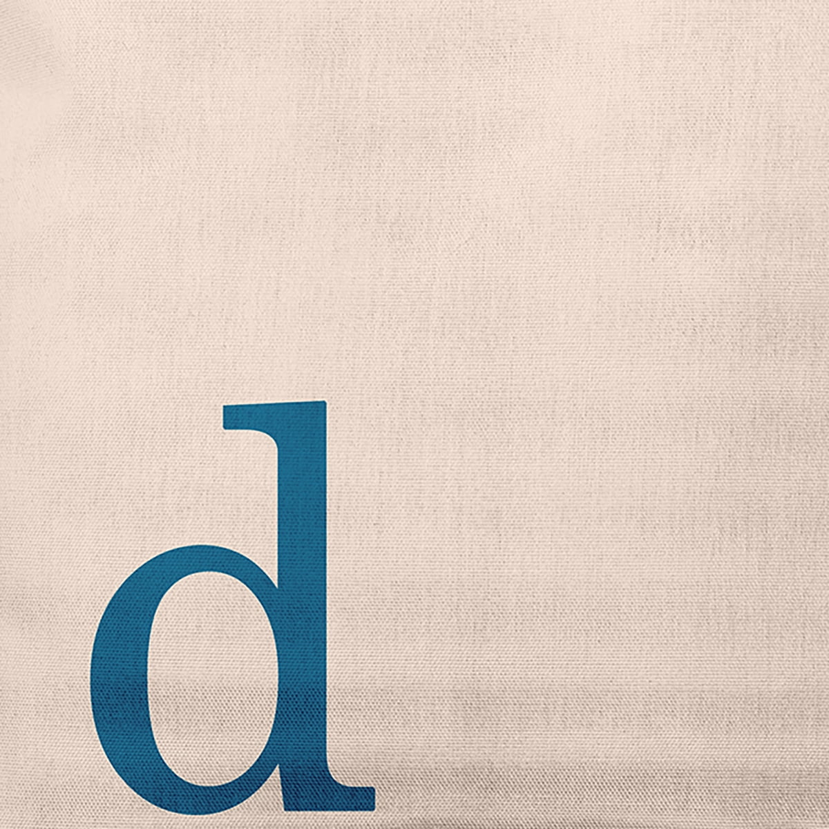 Simply Daisy 16" x 16" Modern Monogram Decorative Throw Pillow, Autumn Blue
