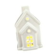 thumbnail image 5 of GUOOL Christmas Miniature House Statue Ceramic Small House Figurine with Light Christmas Decor, Desktop Ornament for Home, Festival B, 5 of 9