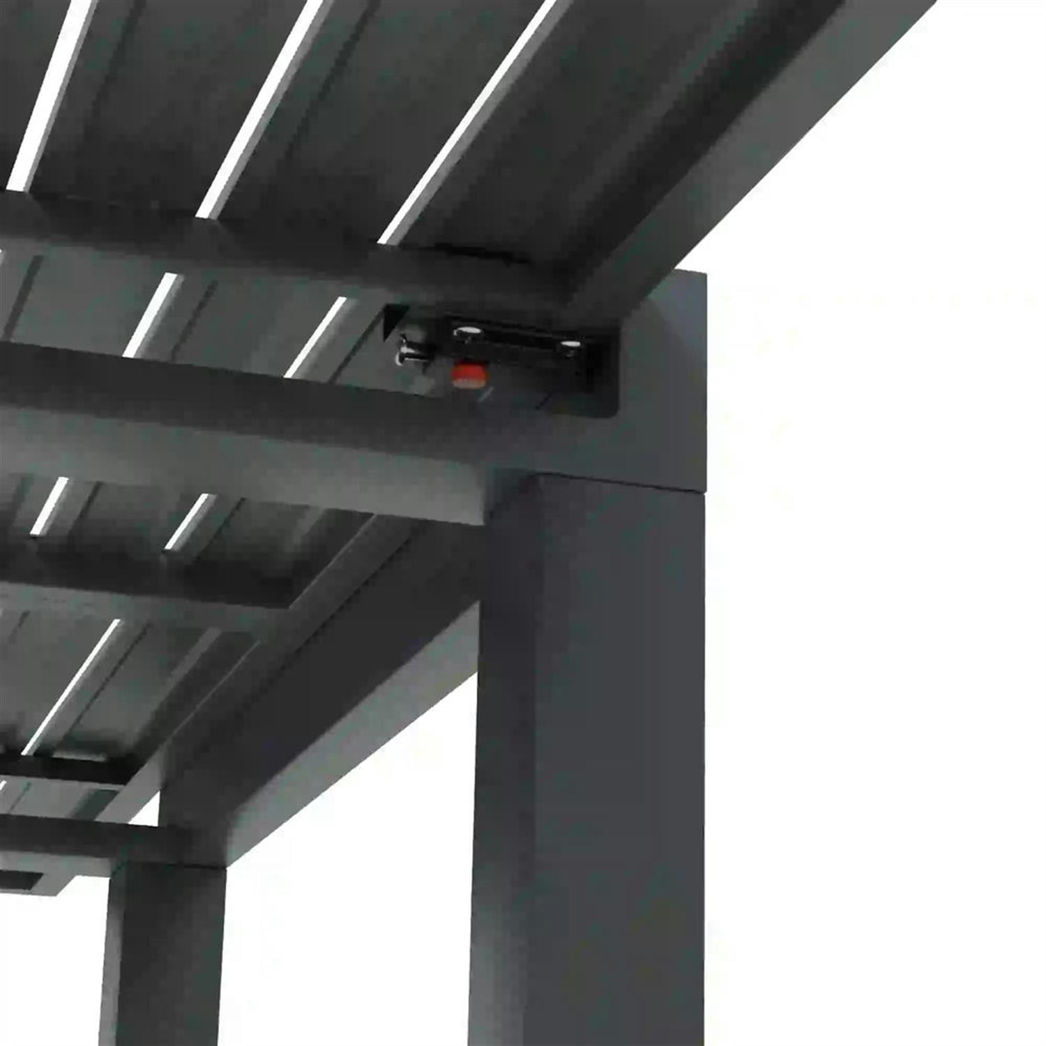 Demi Bonn 70" Expandable Outdoor Dining Table for 4-6 Guests, Aluminum Frame Patio Table for Garden, Lawn, Balcony, Terrace, Gray