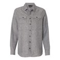 thumbnail image 1 of Women`s Long Sleeve Solid Flannel Shirt, L, Heather Grey, 1 of 3