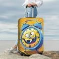 thumbnail image 7 of Hirioo Funny Alarm Clock Illustration for Elasticity Suitcase Cover (No luggage Included) Durable Luggage Protector Fits 18-32 Inch Luggage-Large, 7 of 7