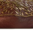 thumbnail image 5 of The HomeCentric Brown Throw Pillow Cover Couch, Floral Cushion Cover, Pack of 2, 12x12 inch (30x30 cm) Throw Pillow Cover, Art Silk Throw Pillow Cover, Throw Pillow, Sequin Beaded Leaf - Gold Leaves, 5 of 8