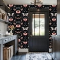 thumbnail image 3 of Peel and Stick Wallpaper Moths Floral Pink Flowers Dark Botanical Wall Mural 17.7in x 9.8ft Self Adhesive Removable Wall Paper Renter Friendly Wallpaper for Nursery Bedroom Cabinets, 3 of 8