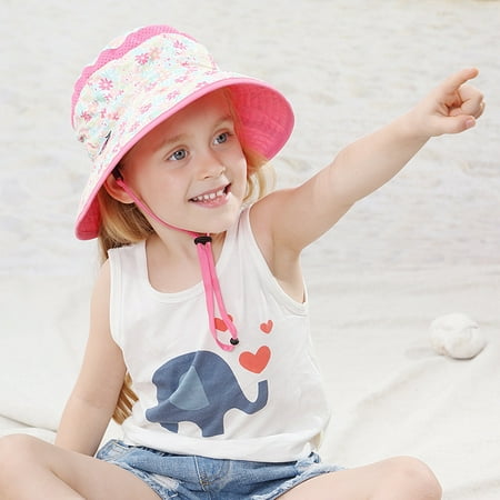 

Goodwill Girls Sun Hat Baby Beach Hats Boys UPF 50+ Kids Summer Protection Cap Toddler Breathable Caps Wide Brim Neck Flap